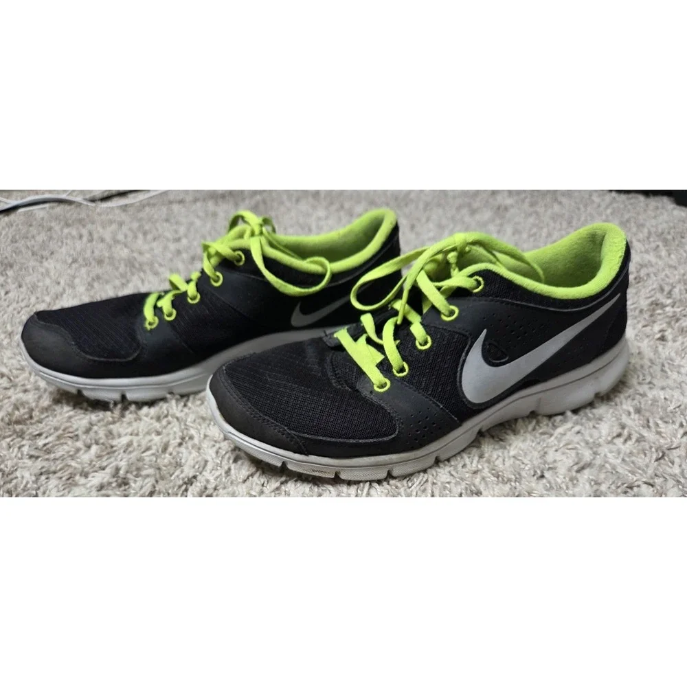 Nike Flex Experience RN Mens Size 8.5 Running Shoes Black Volt Green 525762-004
